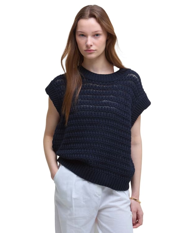 Women's Barbour Melanie Sleeveless Knitted Jumper - Navy