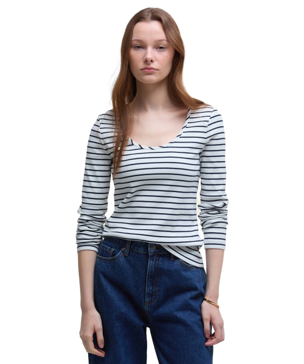 Women's Barbour Blake Top - Cloud Stripe