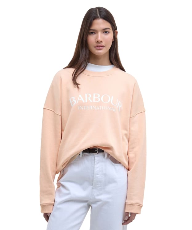 Women's Barbour International Cali Sweatshirt - Peach Parfait