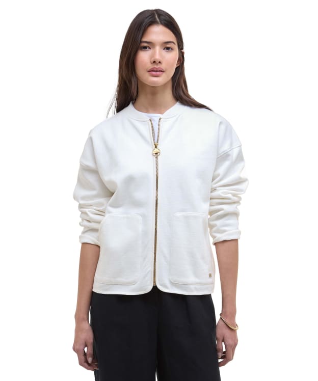 Women's Barbour International Clara Sweat Bomber - Neutral