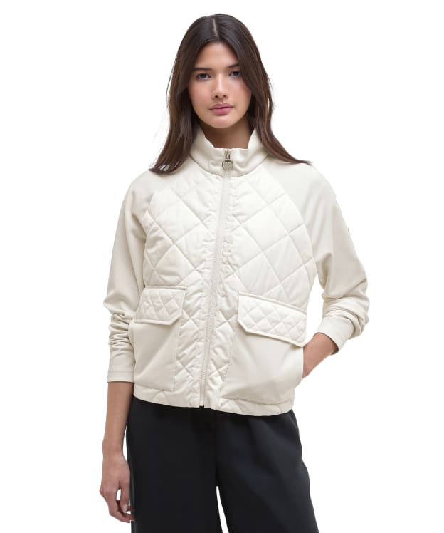 Women's Barbour International Ebony Quilted Sweat - Neutral
