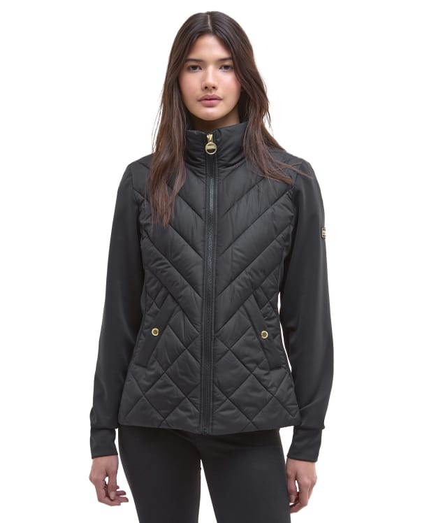 Women's Barbour International Natalia Quilted Sweatshirt - Black