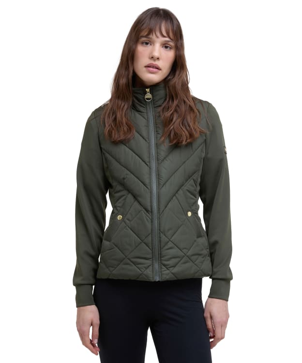 Women's Barbour International Natalia Quilted Sweatshirt - Envy