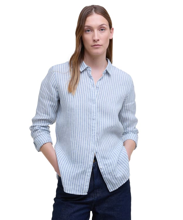 Women's Barbour Marine Shirt - Chambray / White