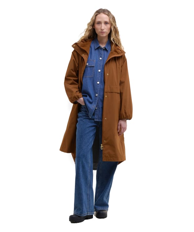 Women's Barbour Naboo Showerproof Jacket - Rust Brown