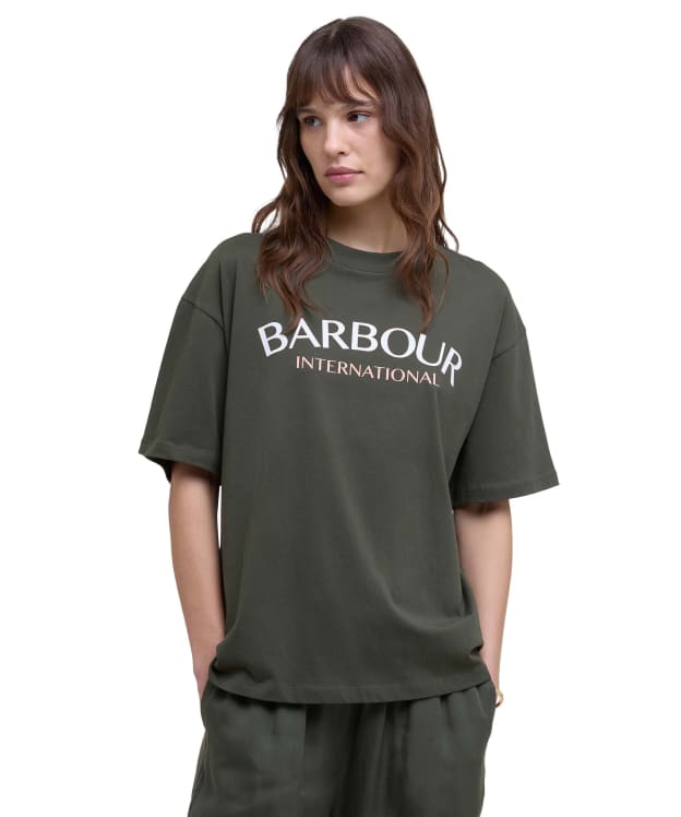 Women's Barbour International Cali T-Shirt - Envy