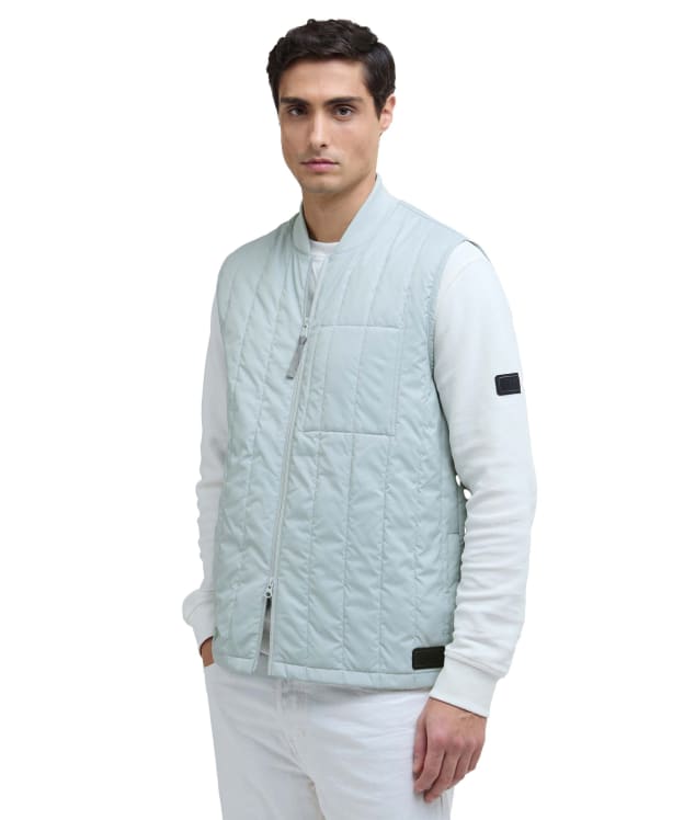 Men's Barbour International Leafell Quilted Gilet - Mineral Grey