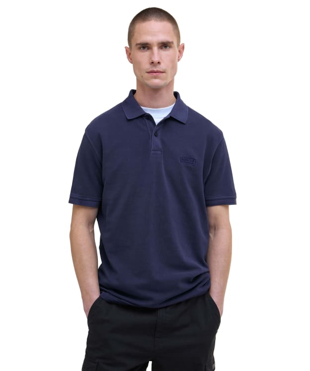 Men's Barbour International Roland Garment Dyed Polo Shirt - Pigment Navy
