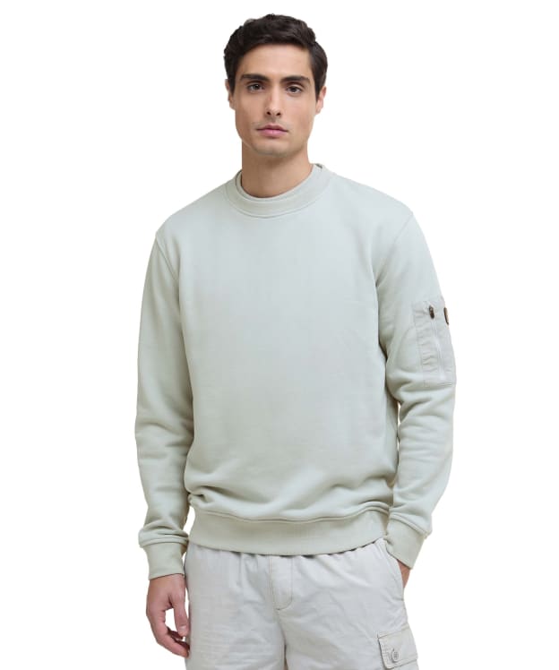 Men's Barbour International Grip Crew Neck Sweatshirt - Mineral Grey