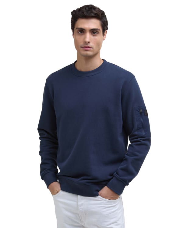 Men's Barbour International Grip Crew Neck Sweatshirt - Navy
