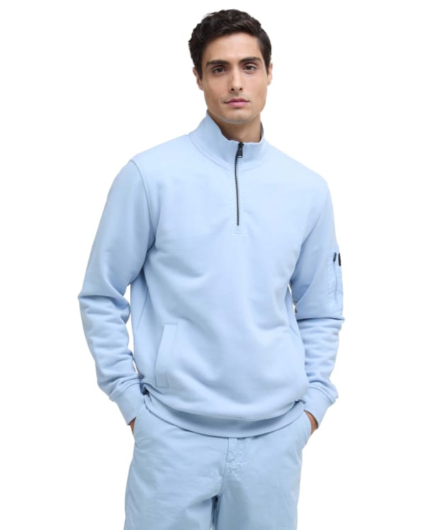 Men's Barbour International Ewan Half Zip Funnel Neck - Heritage Blue