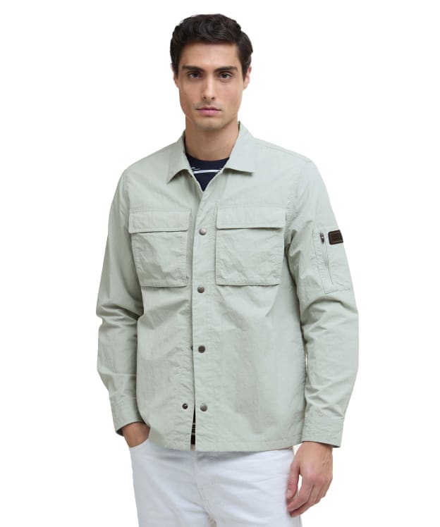 Men's Barbour International Scots Nylon Overshirt - Mineral Grey
