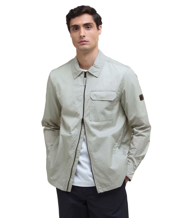 Men's Barbour International Rosso Ripstop Overshirt - Mineral Grey