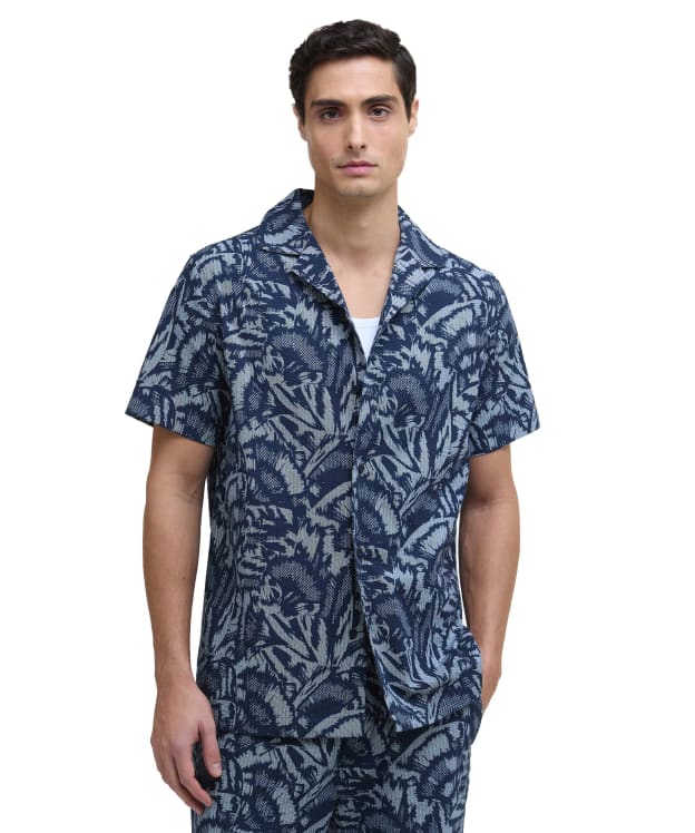 Men's Barbour International Kew All Over Printed Shirt - Navy