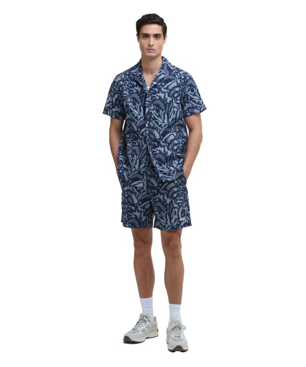 Men's Barbour International Kew All Over Print Shorts - Navy