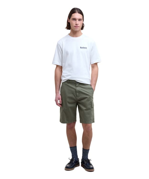 Men's Barbour Twill Cargo Short - Light Moss