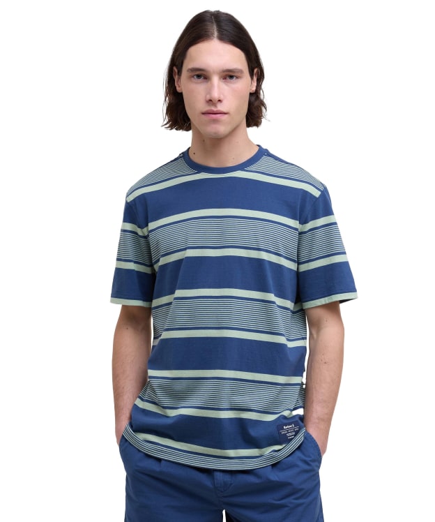 Men's Barbour Spilman Stripe T-Shirt - Dark Denim