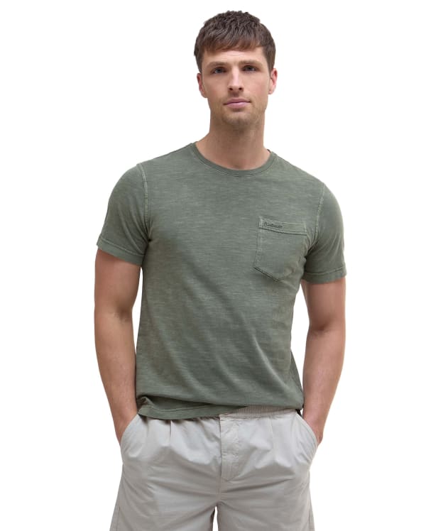 Men's Barbour Pigment Dyed Slub T-Shirt - Light Moss