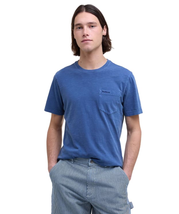 Men's Barbour Pigment Dyed Slub T-Shirt - Dark Denim