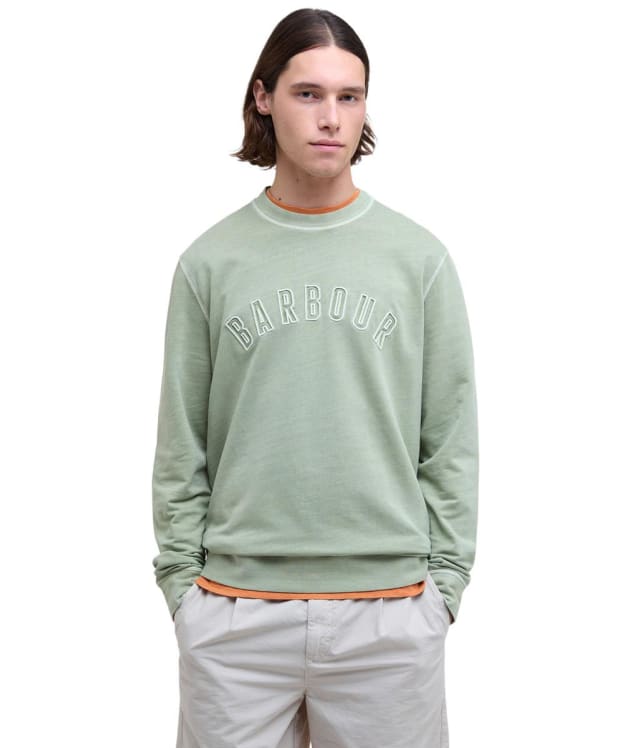 Men's Barbour Banford Garment Dye Crew Neck Sweatshirt - Seagrass