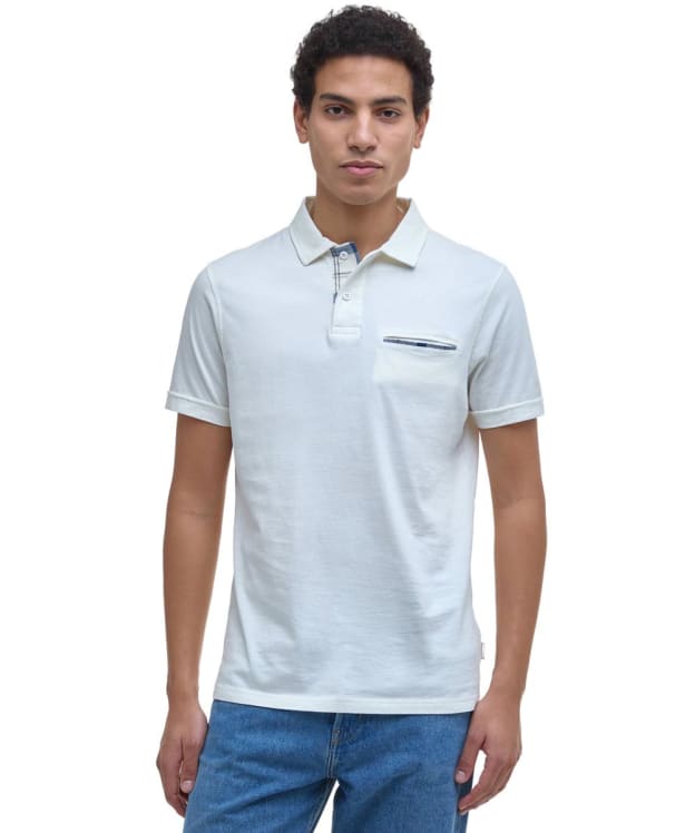 Men's Barbour Milhurst Tailored Polo Shirt - Whisper White