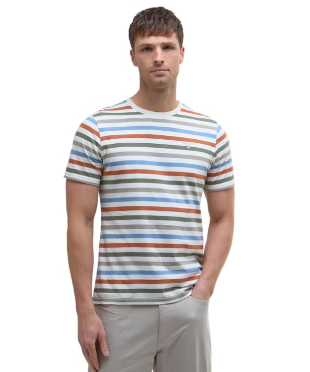 Men's Barbour Rokeby Yarn Dye Stripe T-Shirt - Whisper White