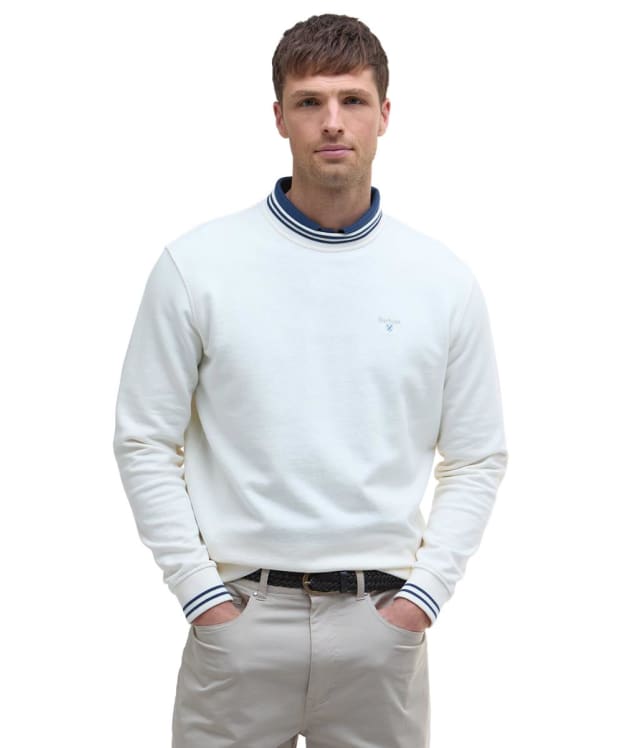 Men's Barbour Rosford Crewneck Sweatshirt - Whisper White