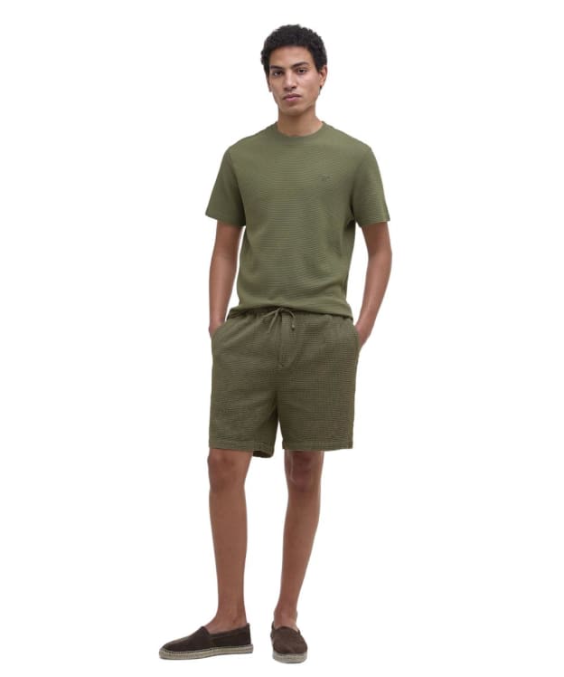 Men's Barbour Sandwood Waffle Short - Light Moss