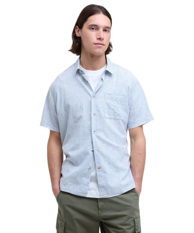 Men's Barbour Tindale Stripe Shirt - Bleached Blue