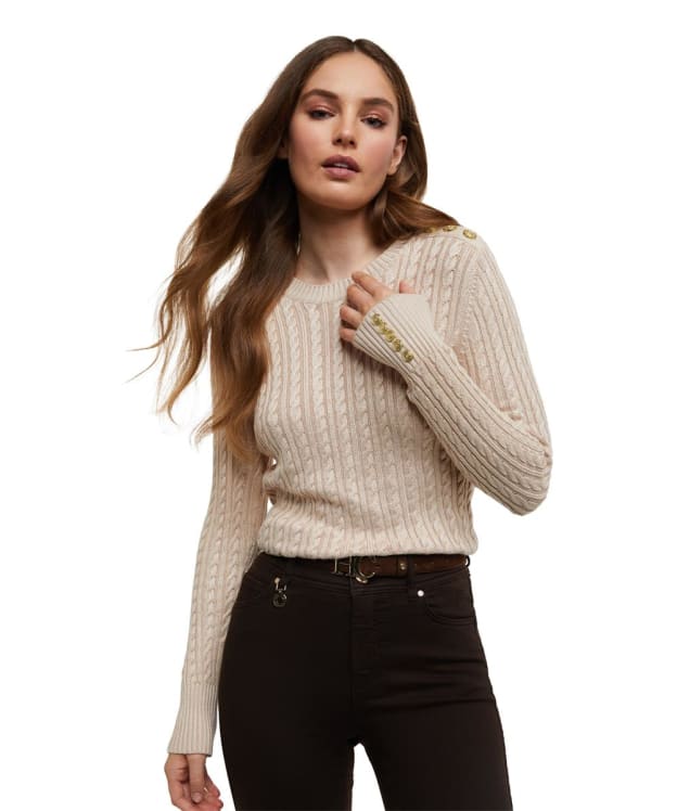 Women’s Holland Cooper Seattle Cable Crew Knit - Oatmeal