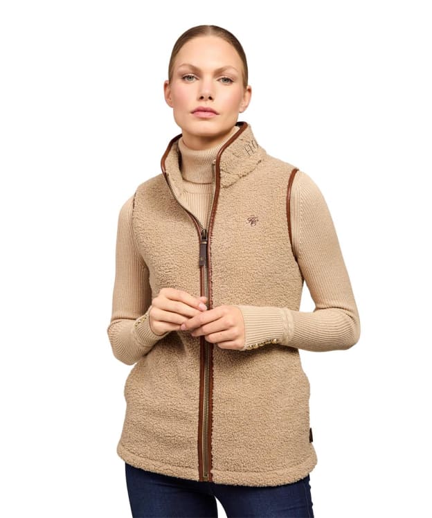 Women's Holland Cooper Country Fleece Gilet - Natural Borg