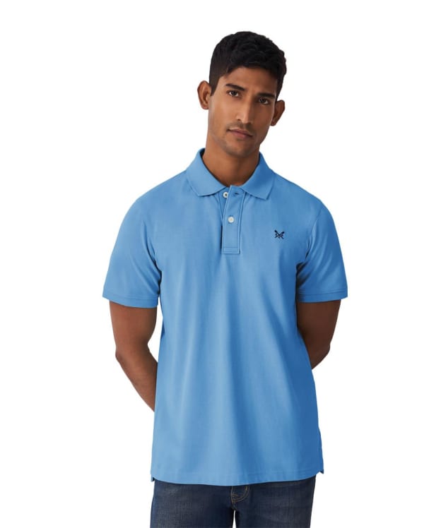 Men's Crew Clothing Classic Pique Polo Shirt - Heritage Sky Blue
