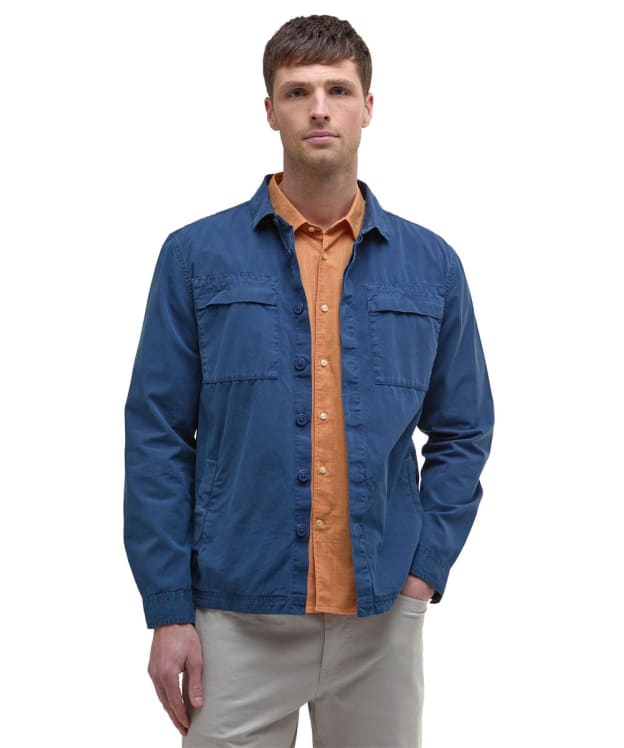 Men's Barbour Castlebay Garment Dyed Overshirt - Dark Denim