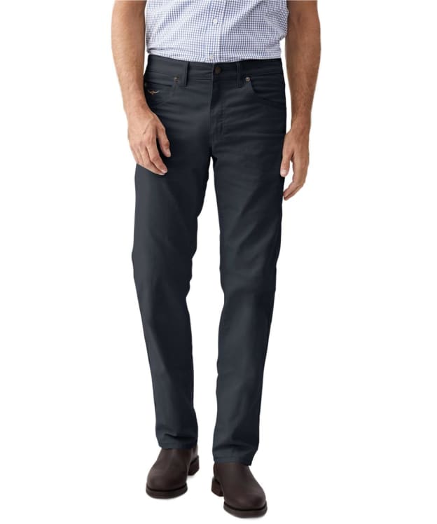 Men's R.M. Williams Linesman Stretch Drill Jeans - Slim Fit - Tapered Leg - Navy