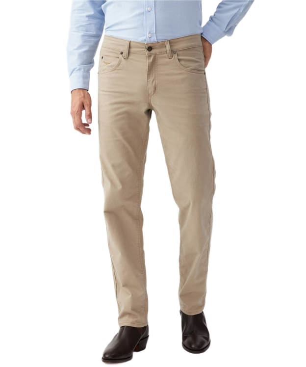 Men's R.M. Williams Linesman Stretch Drill Jeans - Slim Fit - Tapered Leg - Buckskin