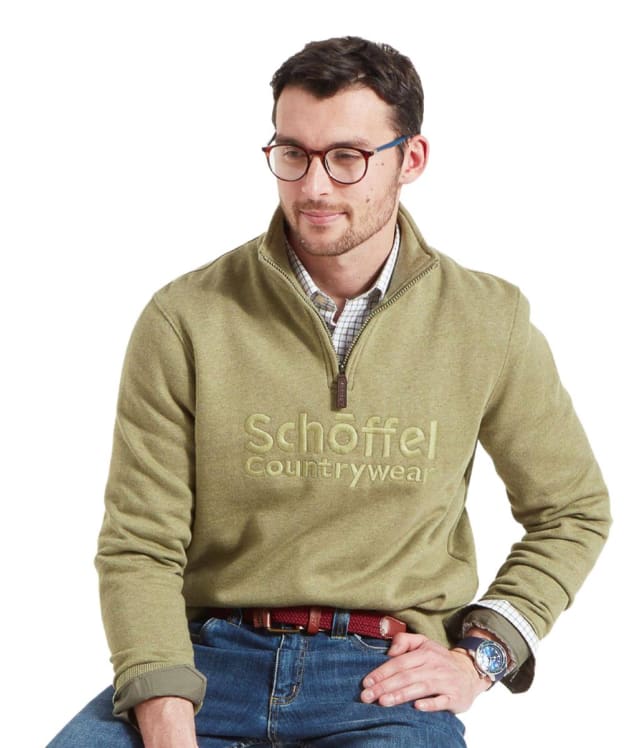 Men's Schoffel Bude Sweatshirt - Light Khaki Marl