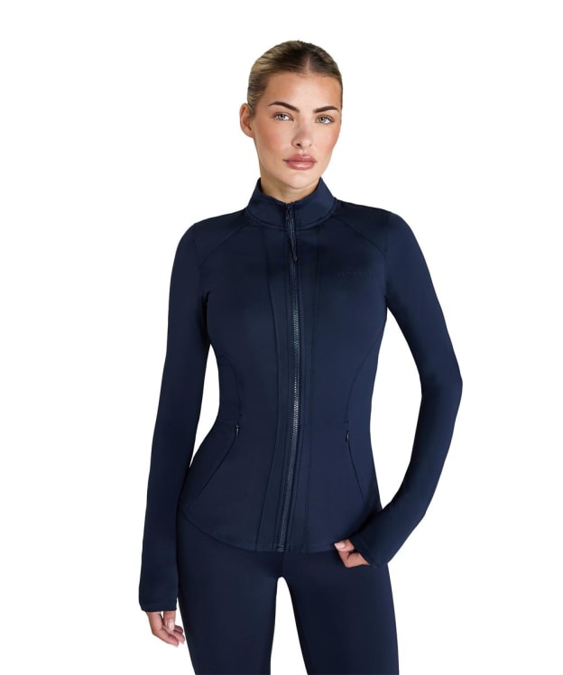 Women's Aztec Diamond Fitted Jacket - Navy