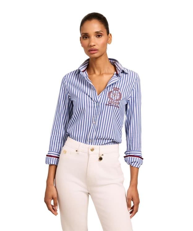 Women's Holland Cooper Classic Button Down Shirt - Navy Stripe