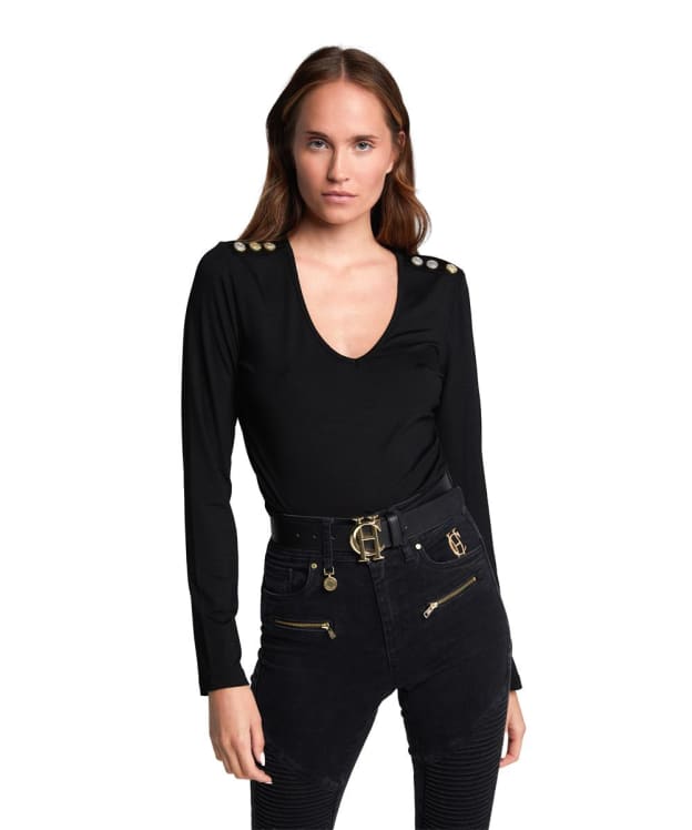 Women’s Holland Cooper Long Sleeve V-Neck T-Shirt - Black