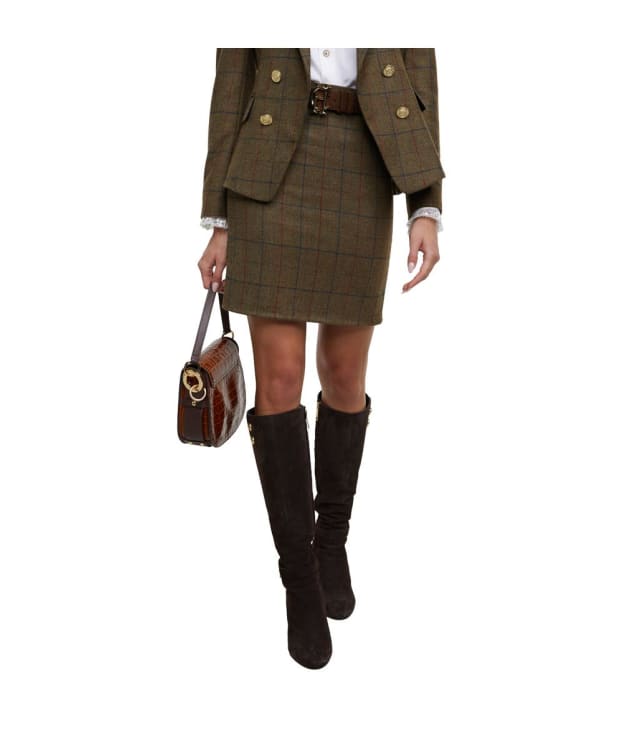 Women's Holland Cooper Regency Wool Pencil Skirt - Glen Green