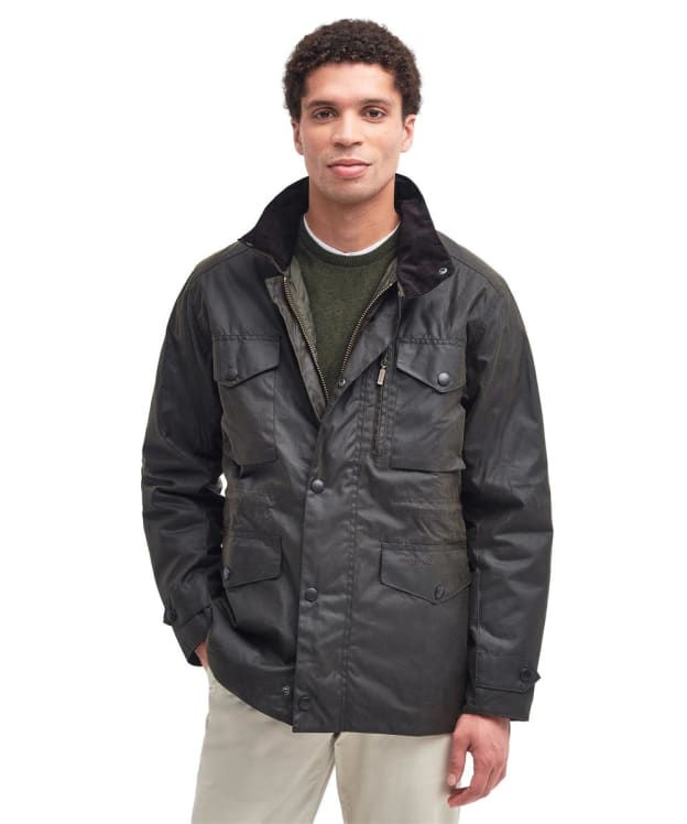 Men's Barbour Sapper Waxed Jacket - Olive