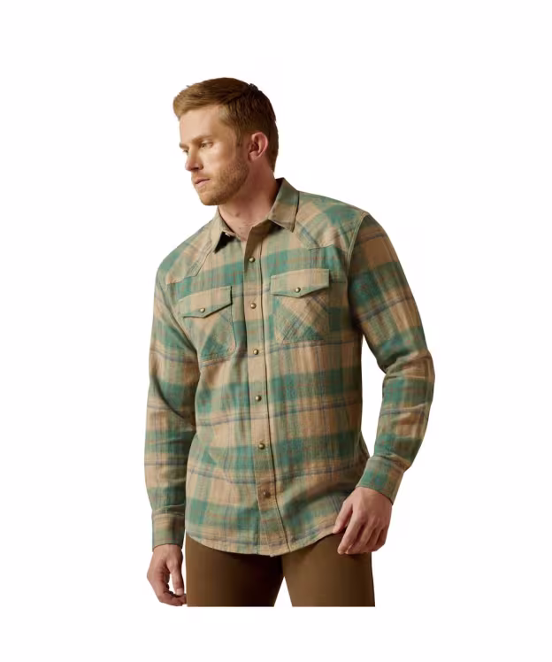 Men's Ariat Huxlee Western Shirt - Deep Teal