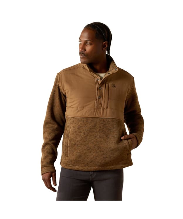 Men's Ariat Caldwell Reinforced 1/2 Snap Sweater - Khaki
