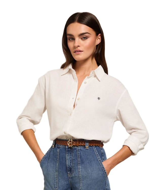 Women’s Holland Cooper Relaxed Fit Linen Shirt - Optic White