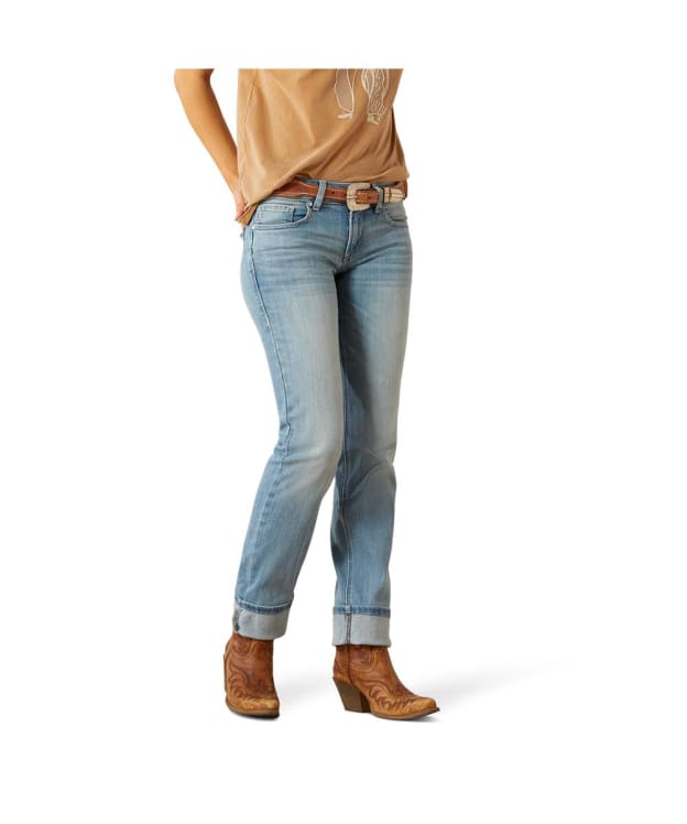 Women's Ariat Mid Rise Alessia Straight Leg Jeans - Oklahoma