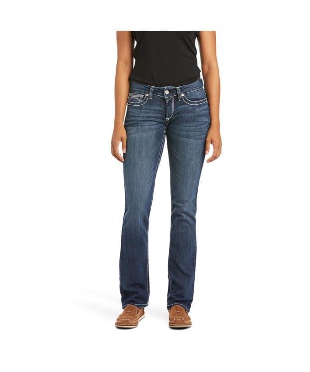 Women's Ariat Mid Rise Stretch Fit Ivy Straight Leg Jeans - Dresden