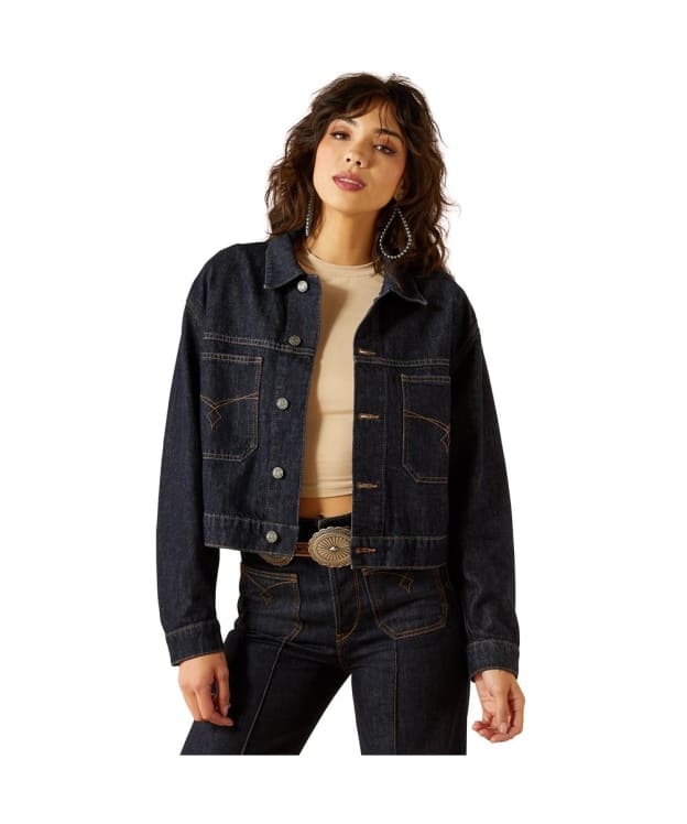 Women's Ariat Western Utility Denim Jacket - Rinse