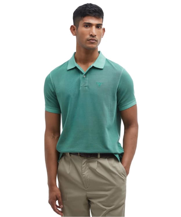 Men's Barbour Washed Sports Polo Shirt - Turf
