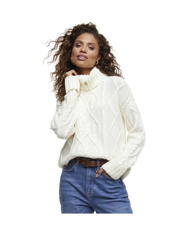 Women's Holland Cooper Noveli Cable Knit - Oyster