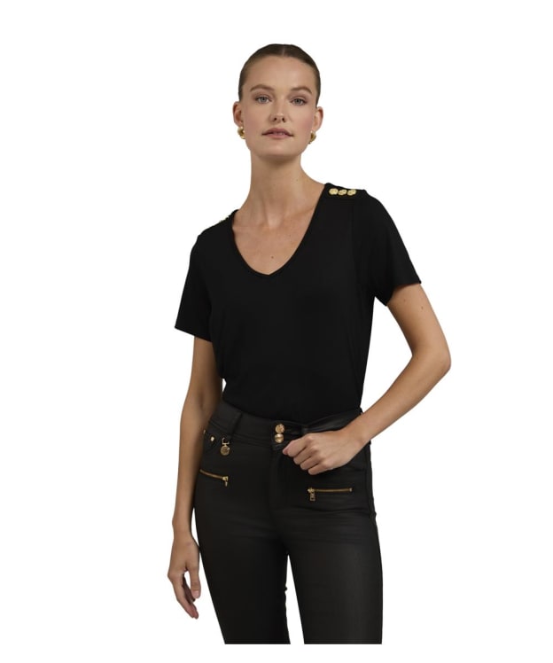 Women’s Holland Cooper V-Neck Relaxed T-Shirt - Black